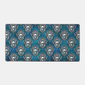 Gothic Skull Pattern op Blue Bureaumat (Voorkant)