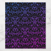 Gothic Skull Pattern Wijn Etiket (Enkel label)