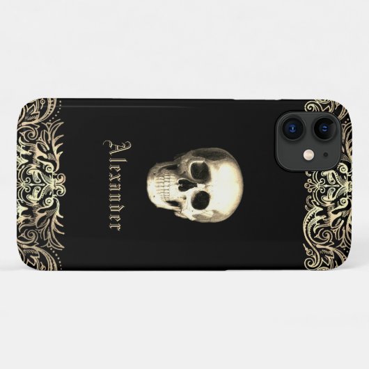 Gothic Skull Personalized Case-Mate iPhone Case (Achterkant (horizontaal))
