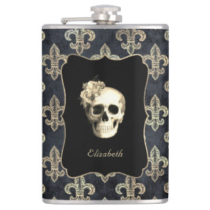 Gothic Skull Personalized Heupfles
