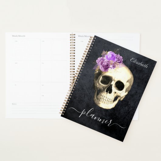 Gothic Skull Personalized Planner (Display)