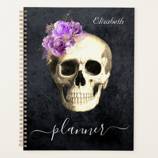 Gothic Skull Personalized Planner (Voorkant)