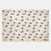 Gothic Skull Pink Roses Pumpkin Girl Halloween Inpakpapier Vel (Voorkant 3)