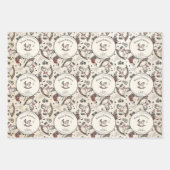 Gothic Skull Pink Roses Pumpkin Girl Halloween Inpakpapier Vel (Voorkant)