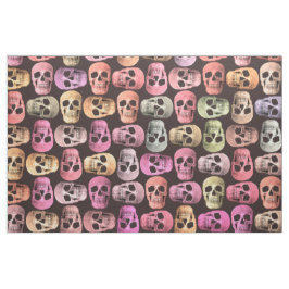 Gothic Skull Pop Art roze Green Pattern Design Stof