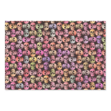 Gothic Skull Pop Art roze groen kleurig design