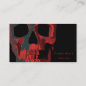 Gothic Skull Red Green Macabre Visitekaartje (Voorkant)