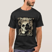 Gothic Skull Red Roses T-shirt (Voorkant)