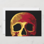 Gothic Skull Red Yellow Birthday RIP naar zijn twi Kaart (Achterkant)