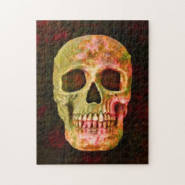 Gothic Skull  Retro Red Green Scary Legpuzzel