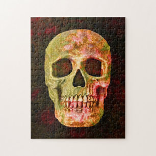 Gothic Skull  Retro Red Green Scary Legpuzzel