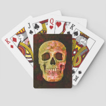 Gothic Skull  Retro Red Green Scary