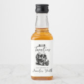 Gothic Skull RIP Twenties Whiskey Birthday Party Likeurfles Etiket (Voorkant)
