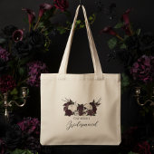 Gothic Skull & Rose Bridesmaid Mini Tote Bag