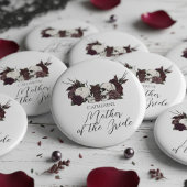 Gothic Skull & Rose Wedding Party Ronde Button 5,7 Cm