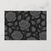 Gothic Skull Roses Wedding Details Enclosure Card Informatiekaartje (Achterkant)