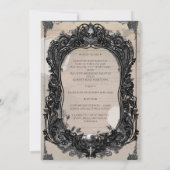 Gothic Skull Rozen Adult Costume Cocktail Party Kaart (Achterkant)