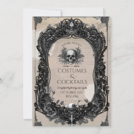 Gothic Skull Rozen Adult Costume Cocktail Party Kaart