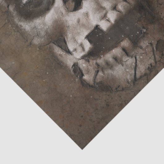 Gothic Skull Rustic Decoupage Tissuepapier (Detail)