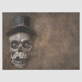 Gothic Skull Rustic Decoupage Tissuepapier