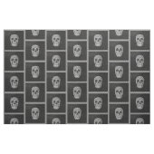 Gothic Skull Scary Black and White Grunge Stof (Fat Quarter)