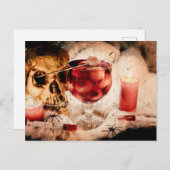 Gothic Skull Scene Halloween Briefkaart (Voorkant / Achterkant)