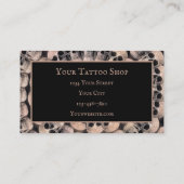 Gothic Skull Sepia Abstract Monogram Visitekaartje (Achterkant)