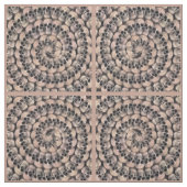 Gothic Skull  Sepia Abstract Spiral Patroon Stof (Swatch)