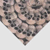 Gothic Skull Sepia Abstract Spiral Patroon Tissuepapier (Detail)