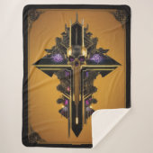 Gothic Skull Sherpa Blanket Sherpa Deken (Voorkant)