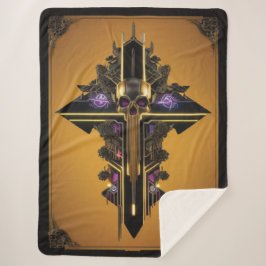 Gothic Skull Sherpa Blanket Sherpa Deken