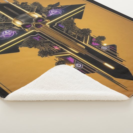 Gothic Skull Sherpa Blanket Sherpa Deken (3/4)