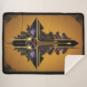 Gothic Skull Sherpa Blanket Sherpa Deken (Voorkant (horizontaal))