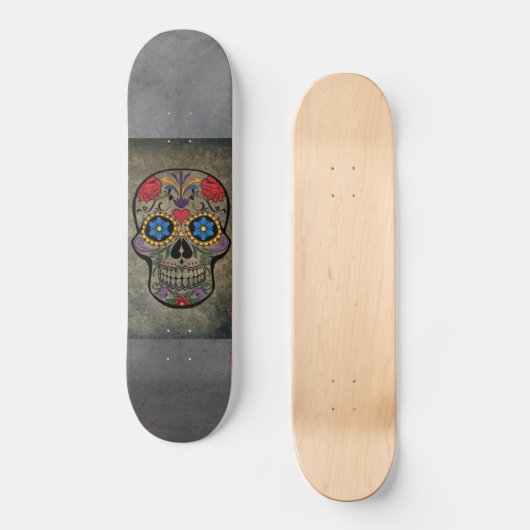 Gothic Skull-skateboards Persoonlijk Skateboard (Voorkant)