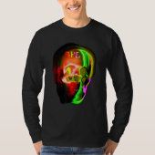 Gothic Skull Skeleton Abstract Art T-shirt (Voorkant)