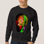 Gothic Skull Skeleton Abstract Art Trui (Voorkant)