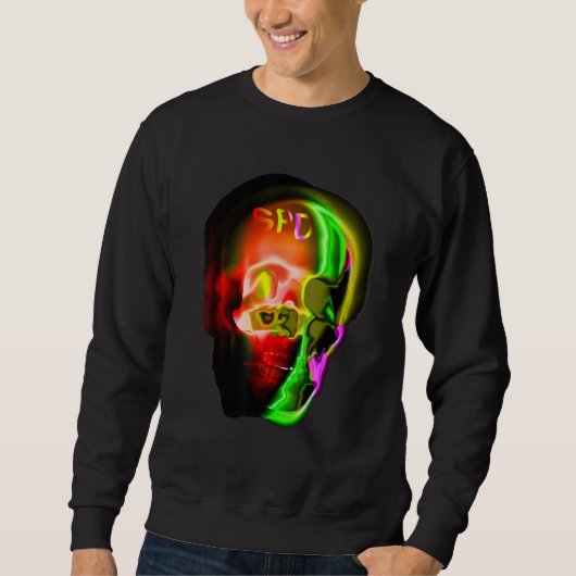 Gothic Skull Skeleton Abstract Art Trui (Voorkant)