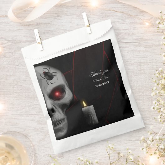 Gothic Skull Spider Candle - Dark Moody Halloween Bedankzakje (Geknipt)