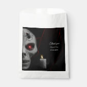 Gothic Skull Spider Candle - Dark Moody Halloween Bedankzakje (Voorkant)