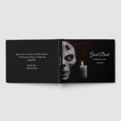Gothic Skull Spider Candle - Dark Moody Halloween Gastenboek (Volledig)