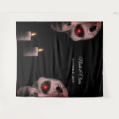 Gothic Skull Spider Candle - Dark Moody Halloween Wandkleed (Voorkant (horizontaal))