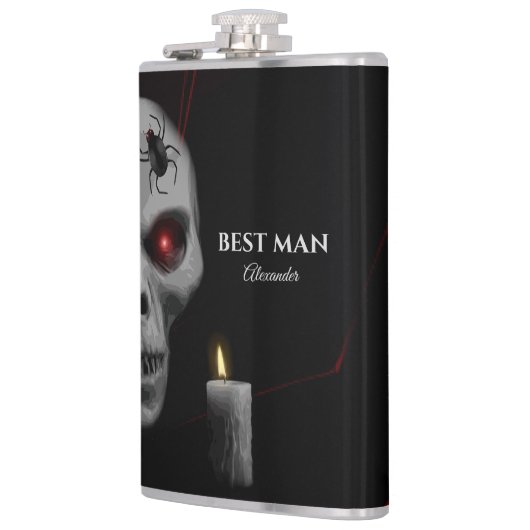 Gothic Skull Spider Candle - Donker griezelig Hall Heupfles (Links)