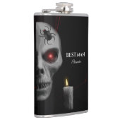 Gothic Skull Spider Candle - Donker griezelig Hall Heupfles (Rechts)