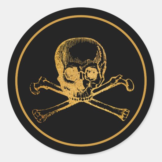 Gothic Skull | STICKER | Zwart (Voorkant)