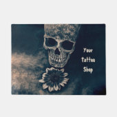 Gothic Skull Sunflower  Antiek Deurmat (Voorkant)
