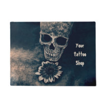 Gothic Skull Sunflower  Antiek