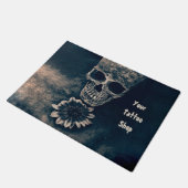 Gothic Skull Sunflower  Antiek Deurmat (Schuin)