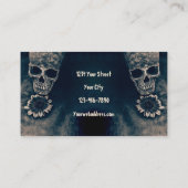 Gothic Skull Sunflower  Antiek stijl Visitekaartje (Achterkant)