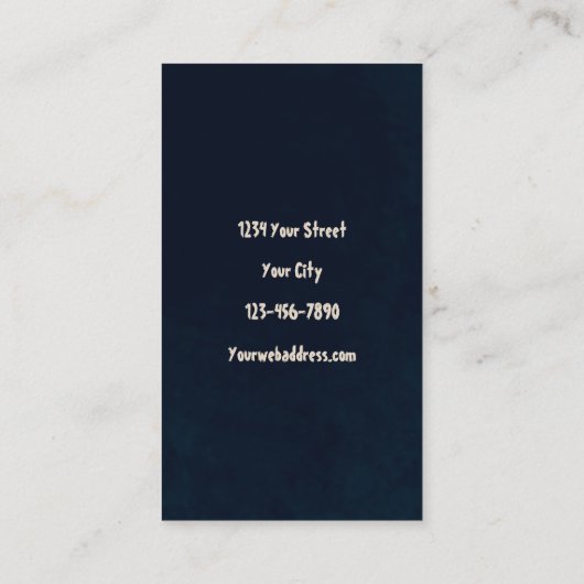 Gothic Skull Sunflower  Antiek Visitekaartje (Achterkant)