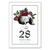 Gothic Skull Table Number Kaart (Achterkant)